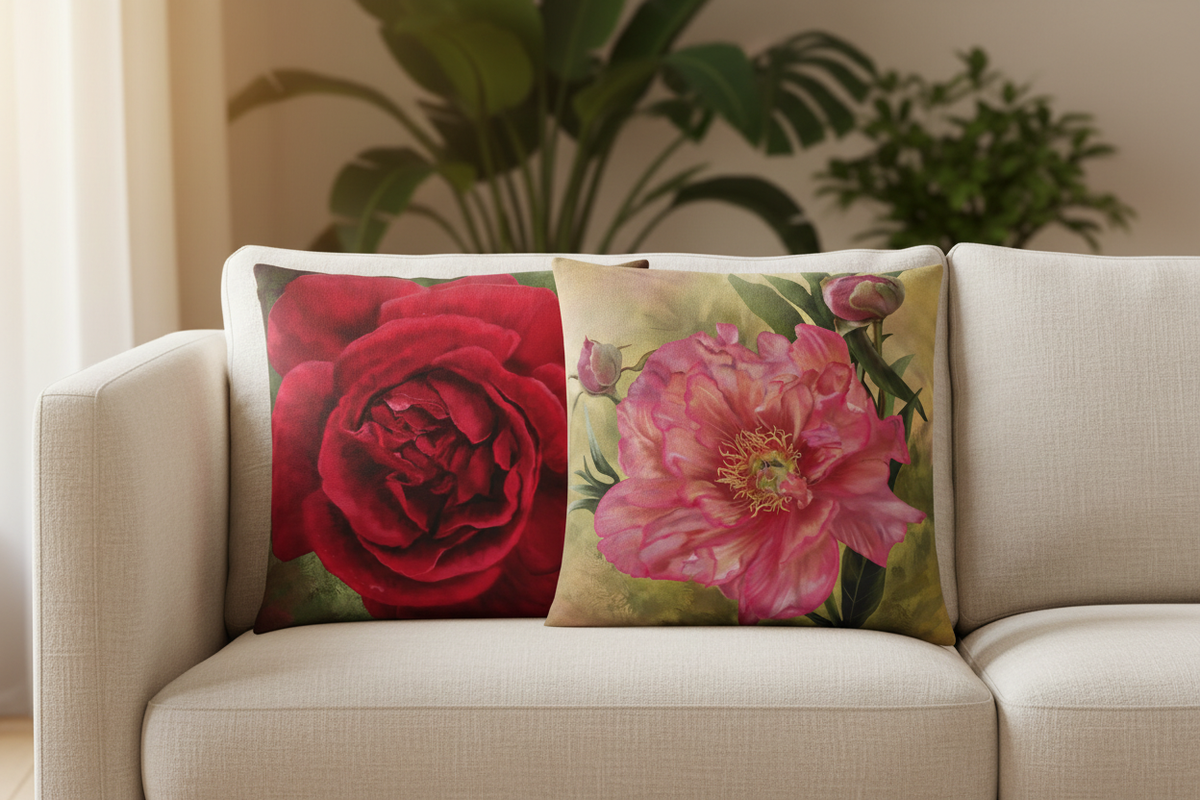 MariaRoshArt Home Banner with Two Cushions